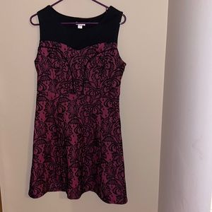 Pink & Black Xhilaration Party Dress - L